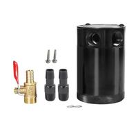 Serbatoio Coolant Overflow Serbatoio di recupero dell'olio per auto, 2/3 porte, universale, con deflettore, in lega di alluminio, separatore aria-olio Serbatoio refrigerante(2 hole valve)