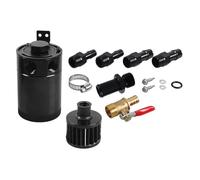 Serbatoio Coolant Overflow Serbatoio di recupero dell'olio per auto, 2/3 porte, universale, con deflettore, in lega di alluminio, separatore aria-olio(2 hole air filter)