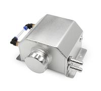 Serbatoio Coolant Overflow Serbatoio Universale Per Olio In Alluminio 1L/2L Serbatoio Per Radiatore Liquido Raffreddamento Motore Serbatoio Per Olio E Carburante Con Tappo(1L-Silver)