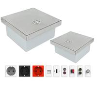 Serbatoio da pavimento in acciaio inox senza bordi, a scomparsa, con serratura, per pavimenti cavi e massetti (scatola di giunzione TAE)