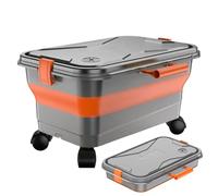 Serbatoio d'acqua con dettagli mobili - 22 L Serbatoio di stoccaggio 'acqua mobile | Contenitore pieghevole con rulli rotanti a 360 gradi per uso esterno giardino giardinaggio