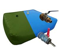 Serbatoio d'acqua grande capacità 1000l 2000l 3000l 4000l 5000l 7500l 10000l litri. Cisterna flessible per raccolta e stoccaggio l'acqua pioggia barile bidoni (Valvola standard e adattatori, 5000L)