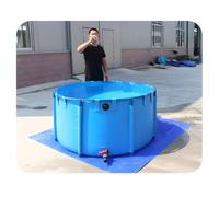 Serbatoio d'acqua multifunzionale per acquacoltura, 1,5 x 1 m, portatile, in PVC, con telaio in acciaio, temporaneo pieghevole, per uso esterno, ideale per acquacoltura e pesca