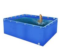 Serbatoio d'acqua per acquacoltura in tela resistente in PVC, telaio in acciaio, stagno temporaneo con valvola di scarico, piscina fuori terra multifunzionale per allevamento di pesci e carpe koi