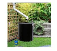 Serbatoio d'acqua pieghevole portatile da 380 litri per giardino, sistema di raccolta dell'acqua piovana con filtro, barile pieghevole perfetto per uso esterno, design ecologico nero