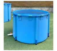 Serbatoio d'acqua portatile in PVC pieghevole rotondo per esterni, soluzione temporanea multifunzionale per riporre l'acqua con supporto, ideale per il giardino e la vita acquatica.