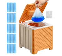 Serbatoio dei rifiuti portatile pieghevole con in PVC | WC compatto per camper, campeggio, eventi all'aperto, luoghi appartati, zone di costruzione