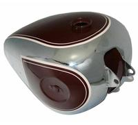 Serbatoio Del Carburante BSA A7 Plunger Star Twin 500 Golden Flash Marrone Cromo