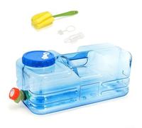 Serbatoio dell'acqua da campeggio 2,6 galloni contenitore di plastica portatile con ampio rubinetto di riempimento e base piatta per uso a terra o veicolo