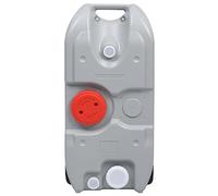 Serbatoio dell'acqua da campeggio con ruote, 40 l, in materiale HDPE-PP, 37,5 x 23 x 80 cm, con maniglia, tubo di prolunga e rubinetto, ideale per trasportare e riporre per esterni, campeggio