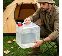 Serbatoio dell'acqua da campeggio - Contenitore per acqua potabile da 15 l, contenitore portatile con design pieghevole per riporre il serbatoio resistente alle perdite, per escursioni, sopravvivenza