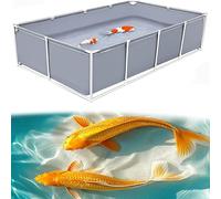 Serbatoio dell'acqua fuori terra per la vita acquatica, telaio in metallo resistente per laghetti da giardino e aree di nuoto