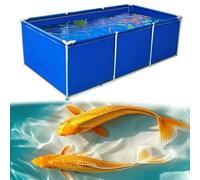 Serbatoio dell'acqua fuori terra per la vita acquatica, telaio in metallo resistente per laghetti da giardino e aree di nuoto