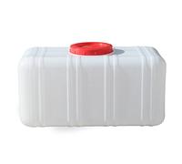 Serbatoio dell'Acqua in plastica. Tanica for Acqua, Serbatoio Orizzontale Spesso Bianco da 150 Litri con Coperchio, Secchio in plastica for Alimenti con Coperchio e valvola