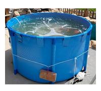 Serbatoio dell'acqua in tela per uso fuori terra, pieghevole per esterni per piscine e irrigazione agricola, con valvola di scarico inclusa