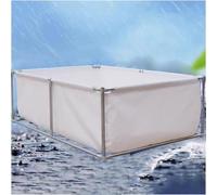 Serbatoio dell'acqua pieghevole resistente per l'allevamento ittico, piscina in PVC a prova di perdite con valvola di scarico, telaio in acciaio inossidabile per uso in giardino