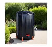 Serbatoio dell'acqua piovana portatile da 160 l, pieghevole, resistente, in tessuto a prova di perdite, cuciture saldate, uso flessibile, per giardinaggio e conservazione all'aperto, perfetto per