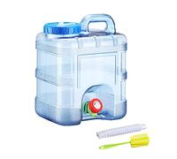 Serbatoio dell'acqua portatile con rubinetto, 7,5 l/10 l/15 l, leggero e resistente, include spazzola per la pulizia, ideale per campeggio, escursionismo, casa e viaggi