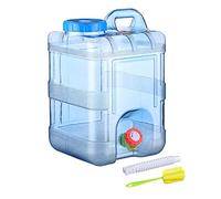 Serbatoio dell'acqua portatile con rubinetto, 7,5 l/10 l/15 l, leggero e resistente, include spazzola per la pulizia, ideale per campeggio, escursionismo, casa e viaggi