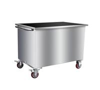 Serbatoio dell'acqua portatile in acciaio inossidabile 304 con ruote, contenitore mobile per acqua dolce da campeggio e da esterno per camper, cabina ed emergenza
