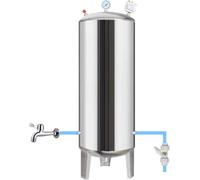 Serbatoio dell'acqua pressurizzato in acciaio inossidabile, sacca da 60-200 litri con kit di montaggio, contenitore verticale per acqua per una maggiore pressione dell'acqua