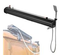 Serbatoio dell'acqua pressurizzato per doccia da campeggio, doccia da strada con montaggio su portapacchi, tubo dell'acqua e soffione, doccia solare portatile per veicoli, camion, berline,20L/5.28gal