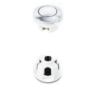 Serbatoio dell'acqua WC pulsante rotondo singolo, sostituzione del pulsante rotondo in ABS per serbatoio dell'acqua del water diametro del foro del coperchio in ceramica 32-40 mm pulsante del