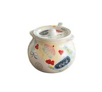 Serbatoio dell'olio di maiale resistente alle alte temperature dipinto a mano in rilievo in ceramica personalità squisita e pratico sogno dolce blu 1400ml