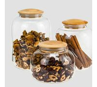 Serbatoio di caramelle con coperchio in bambù da 550 ml Contenitore per