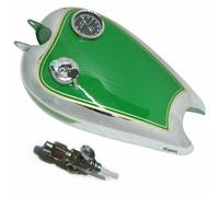 Serbatoio Di Carburante Verde Cromato Placcato Bsa C11 C10 + Tappo + Rubinetto
