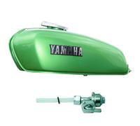 Serbatoio Di Carburante Verde Yamaha Rx100 Rx125 Con Coperchio E Rubinetto AEs