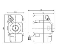 Serbatoio Di Compensazione Refrigerante MAHLE Per VOLVO S60 I (384)