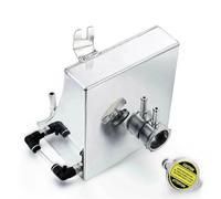 Serbatoio di Espansione Kit serbatoio radiatore per liquido refrigerante in alluminio da 1,75 litri, adatto per Nissan 240SX S13, parti di modifica lucidate(Silver)