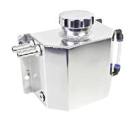 Serbatoio di espansione universale per radiatore del liquido di raffreddamento da 1L/2L, serbatoio di troppo pieno in alluminio Serbatoio Coolant Overflow SERBATOIO ESPANSIONE RA(1L Silver)