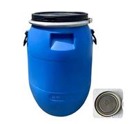 Serbatoio di fermentazione in plastica Resistente da 50 Litri con Coperchio e Anello in Metallo: Un Contenitore per l'acqua Adatto a Vari Usi, tra Cui Campeggio, Produzione casalinga di Birr
