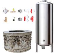 Serbatoio di Pressione del Pozzo Kit, Serbatoio Pressione per Acqua Pozzo In Acciaio Inossidabile da 60/100/160/200 Litri, Serbatoi per Acqua Pressurizzata Completamente, per Pompe per Pozzi 50x115cm