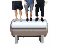 Serbatoio di pressione orizzontale dell'acciaio inossidabile 304 con il corredo di montaggio, serbatoio pressurizzato del pozzo, for il booster domestico dell'acqua del pozzo/tap(100L/26Gal)