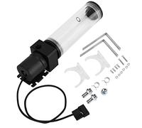 Serbatoio di raffreddamento ad acqua in acrilico a forma di cilindro con pompa integrata da 19 W, ingresso e uscita con filettatura G1/4, serbatoio in PMMA resistente al calore per (160 mm)