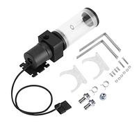 Serbatoio di raffreddamento ad acqua in acrilico a forma di cilindro con pompa integrata da 19 W, ingresso e uscita con filettatura G1/4, serbatoio in PMMA resistente al calore per (110 mm)