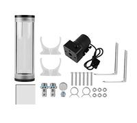 Serbatoio di raffreddamento ad acqua per computer da 50 mm di diametro e 160 mm di lunghezza con mini pompa DC da 800 L/h, serbatoio d’acqua a cilindro per di raffreddament (160 mm)