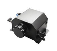 Serbatoio Di Recupero Dell'acqua Da 1L/2L, In Lega Di Alluminio, Per Radiatore, Refrigerante, Universale, Lucidato, Accessori Per Auto Serbatoio Coolant Overflow SERBATOIO ESPANSIONE RA(Black 1L)