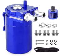 Serbatoio di recupero vapori olio in alluminio da 300 ml per auto, separatore universale aria-olio con filtro aria, tubo e altri accessori