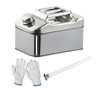 Serbatoio di stoccaggio del carburante， Serbatoio carburante di grande capacità, portatile in acciaio inossidabile 304, tanica for carburante diesel e benzina con tubo di guida for olio, tanica di sco