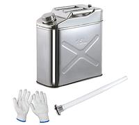 Serbatoio di stoccaggio del carburante， Tanica metallica portatile di grande capacità, tanica for carburante in acciaio inossidabile 304 con tubo di guida for olio, serbatoio di riserva for benzina e