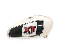 Serbatoio Dipinto Bianco E Nero Per YAMAHA XT TT 500 1N5, 1977 Con Tappo