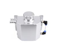 Serbatoio Espansione Serbatoio Troppo Pieno Refrigerante In Alluminio Universale Da 1 L Con Tappo Scarico Sfiato Serbatoio Dell'olio Espansione OCC037(D'argento)