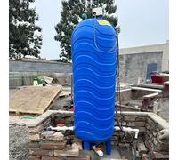 Serbatoio in PE Alimentare for Acqua Potabile - Accumulatore di Pressione 60-200L con Manometro, Valvola di Sicurezza (Compatibile con Pompe for Pozzi 750W+)(26.4Gal/100L-H90cmxW40cm)