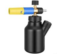 Serbatoio in schiuma per lavaggio auto, 1 l, con ugello rotante per densità di schiuma variabile e copertura su veicoli, attrezzature e superfici esterne (giallo)