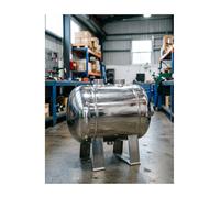 Serbatoio orizzontale for compressore d'aria in acciaio inossidabile 304, serbatoio di stoccaggio sotto vuoto portatile di azoto ad alta pressione con kit di montaggio for energia(1.1gal/4L)
