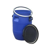 Serbatoio per Acqua da 60 Litri in plastica Blu Resistente, con Coperchio e Chiusura di Sicurezza: Un Serbatoio Versatile a Cielo Aperto, Ideale per Case, ristoranti e fabbriche, Una soluzio